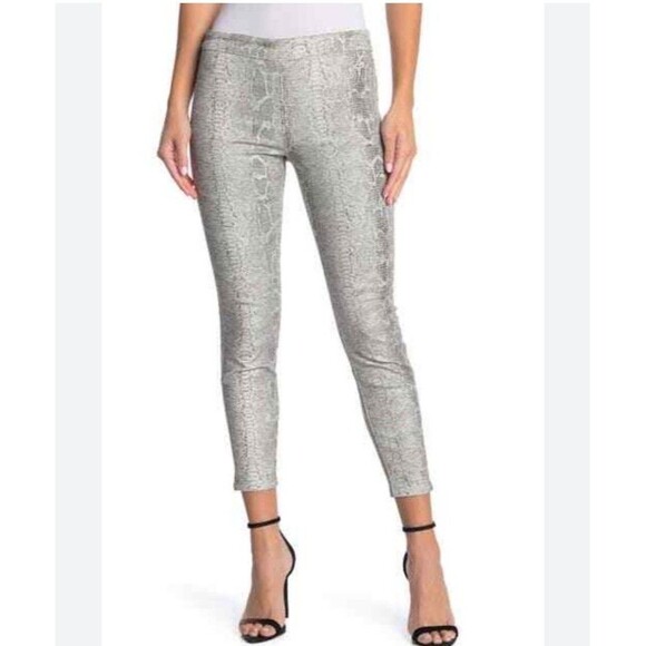 FIDELITY DENIM Pants - Fidelity Denim Women's 25 Joey High Rise Crop Pants Snakeskin Print Gray NWOT